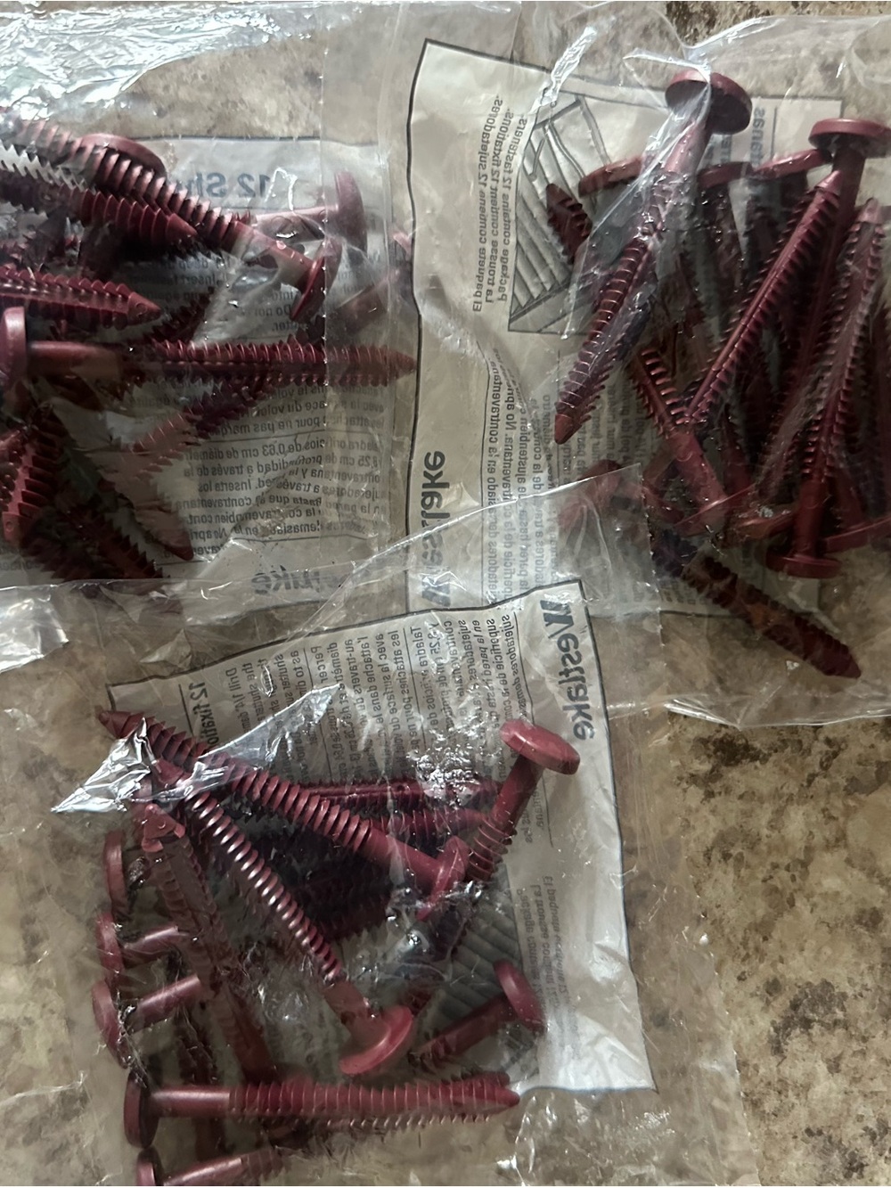 Shutter fasteners 3packs 12 in each pack - Wineberry